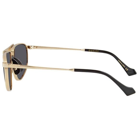 NEW Gucci Grey and Gold Aviator Men's Sunglasses - Picture 3 of 4